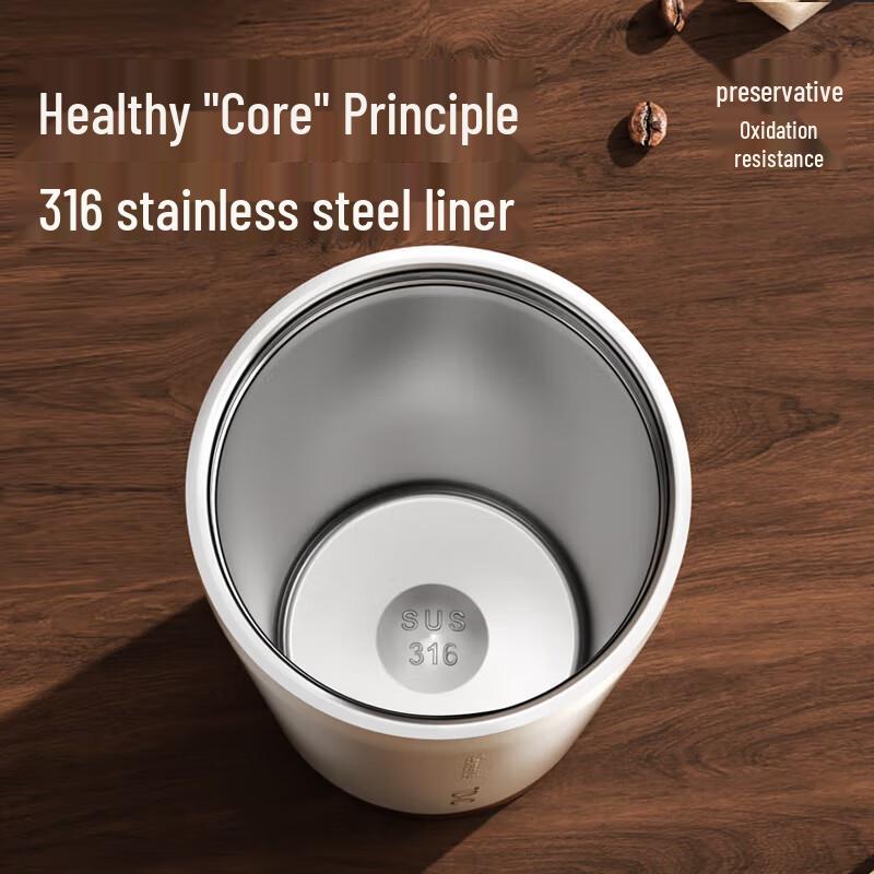 Temi 316 Stainless Steel Insulated Coffee Cup with Straw (500ml)