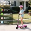 Electric Scooter for Children 7+, Folding, 120 W, Max Speed 12 km/h, 75 x 36 x 82-93 cm, Pink
