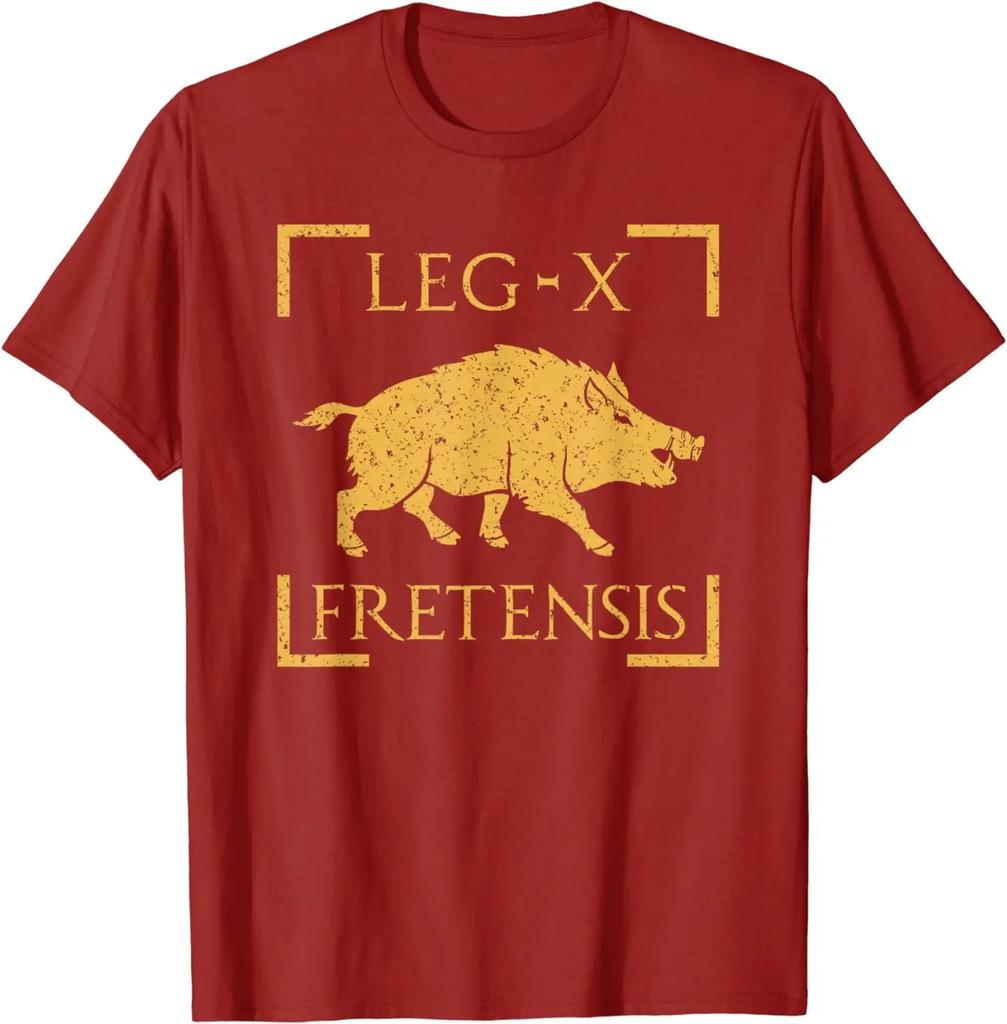 Legio X Fretensis Boar Emblem RoUnisex Legion TShirt Short Sleeve Casual 100 Cotton T Shirt