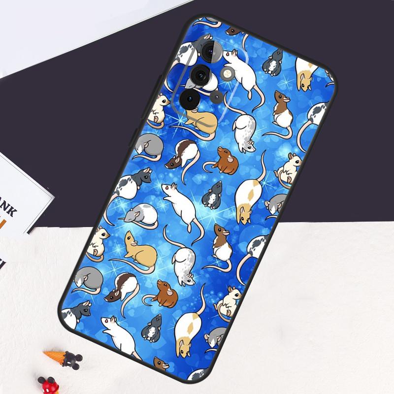 Чехол-мышь для крысы для Samsung Galaxy A13 A35 A15 A55 A53 A33 A36 A56 A26 A16 A22 A32 A52 A54 A34 A05 A06
