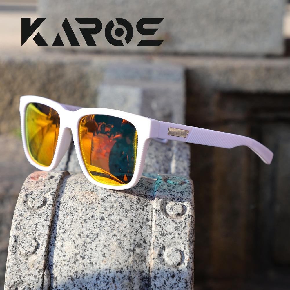 Popular KAROS Sports Polarized Fishing Glasses Square Frame Fashion Sunglasses UV400Running, driving, sunglasses