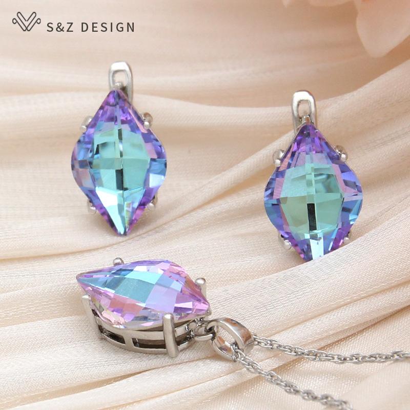 Модные роскошные серьги-капли с призматическими кристаллами для женщин, свадебные серьги цвета розового золота, ювелирные изделия в подарок