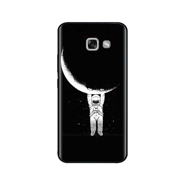 For Samsung Galaxy A3 2017 Case Silicon Soft Black Case For Samsung A7 A5 A3 2017 Case Cute Printed Tpu Bumper Phone Cover