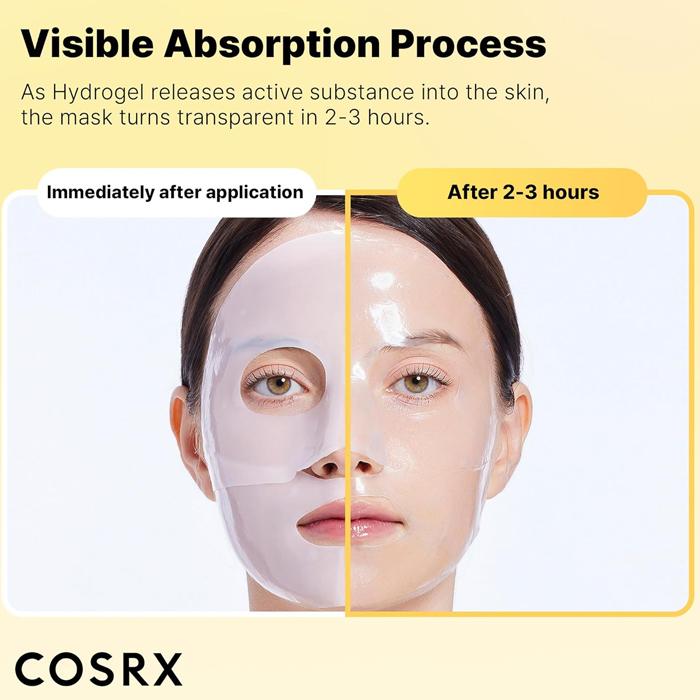 COSRX Улучшенная гидрогелевая маска с муцином улитки Glass Glow 34 г*3 шт.