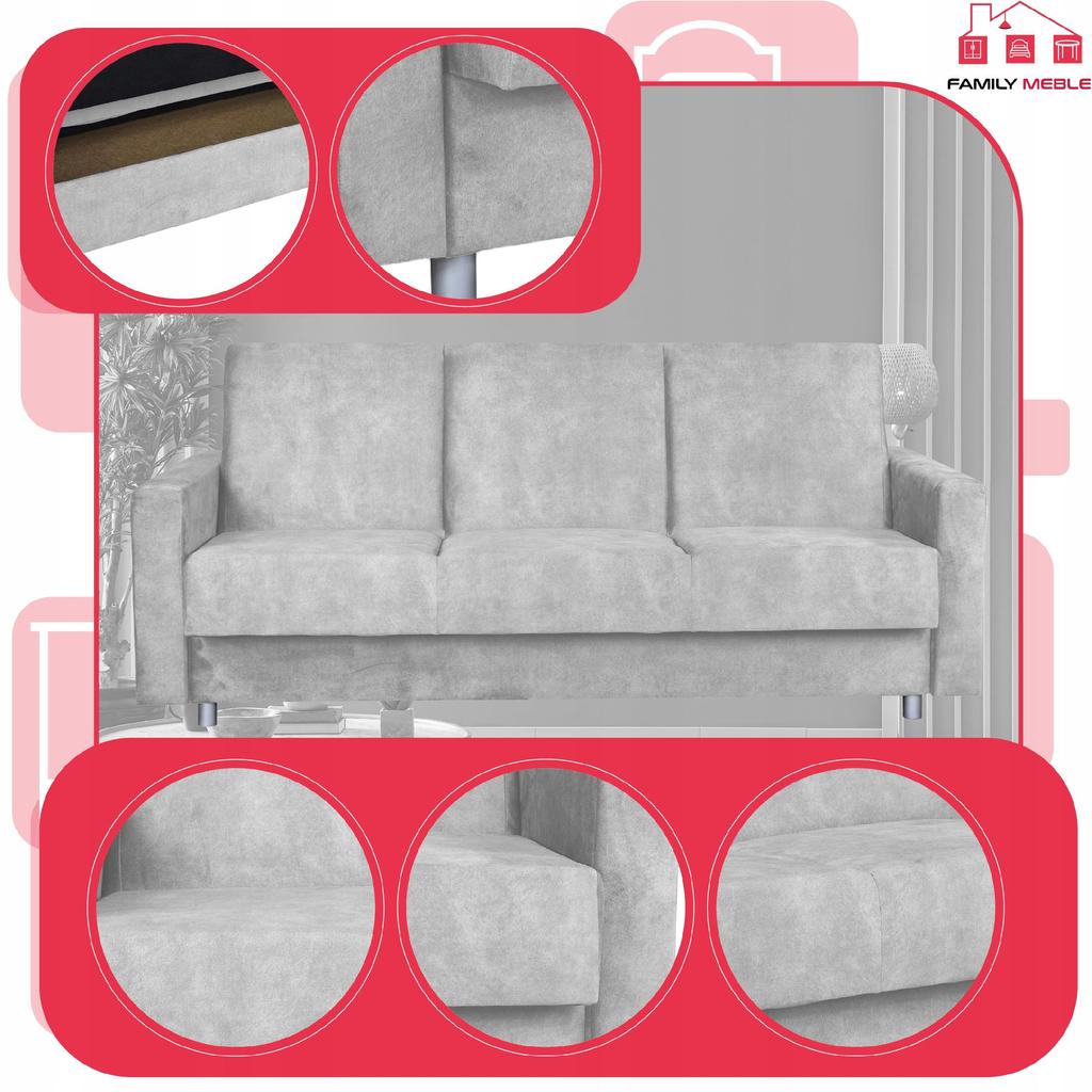 Sofa Sofa Alicja Sofa Bed Bonell Bed Family Furniture Beige