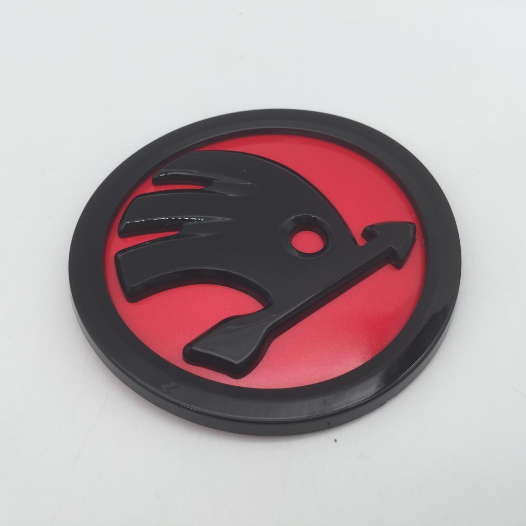 WMTY7 10pcs for SKODA Octavia Superb Car Emblem Front Grille Head Hood Bonnet Rear Tail Bumper Trunk Sticker Badge Styling Accessories