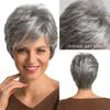Short Layered Blonde Wig Straight Bob Synthetic Blend  Hair Wigs with Bangs for Women Daily/Cosplay Use Heat Resistant Hair