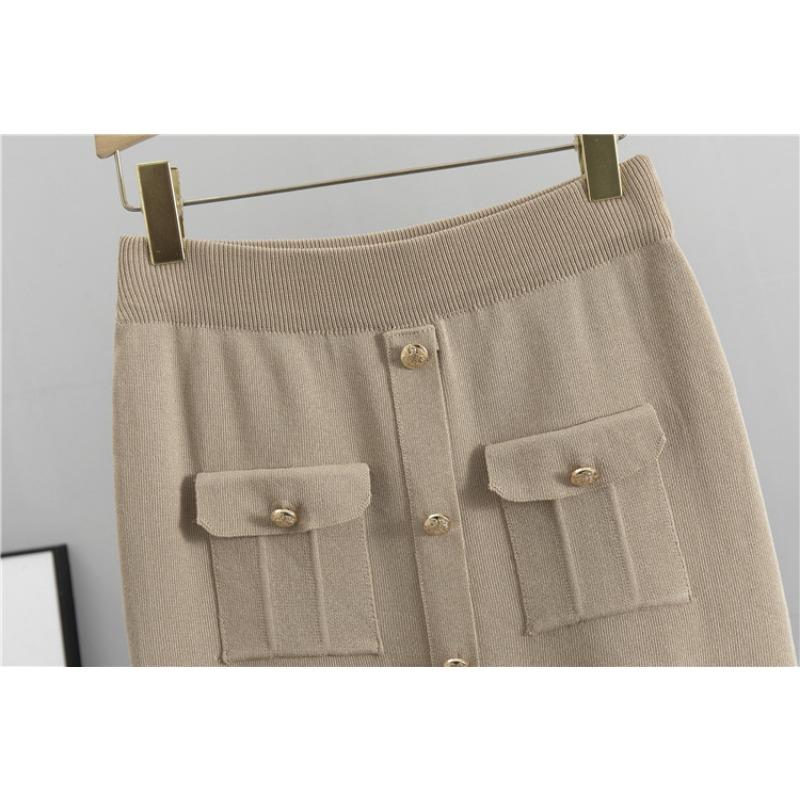 Knitted Suit Women's Sweater Spring and Autumn Sweet Gentle Wind Skirt Suit