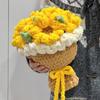 Букет ручной работы из вязаных подсолнухов и роз - Шерстяной подарок на День учителя для женщин