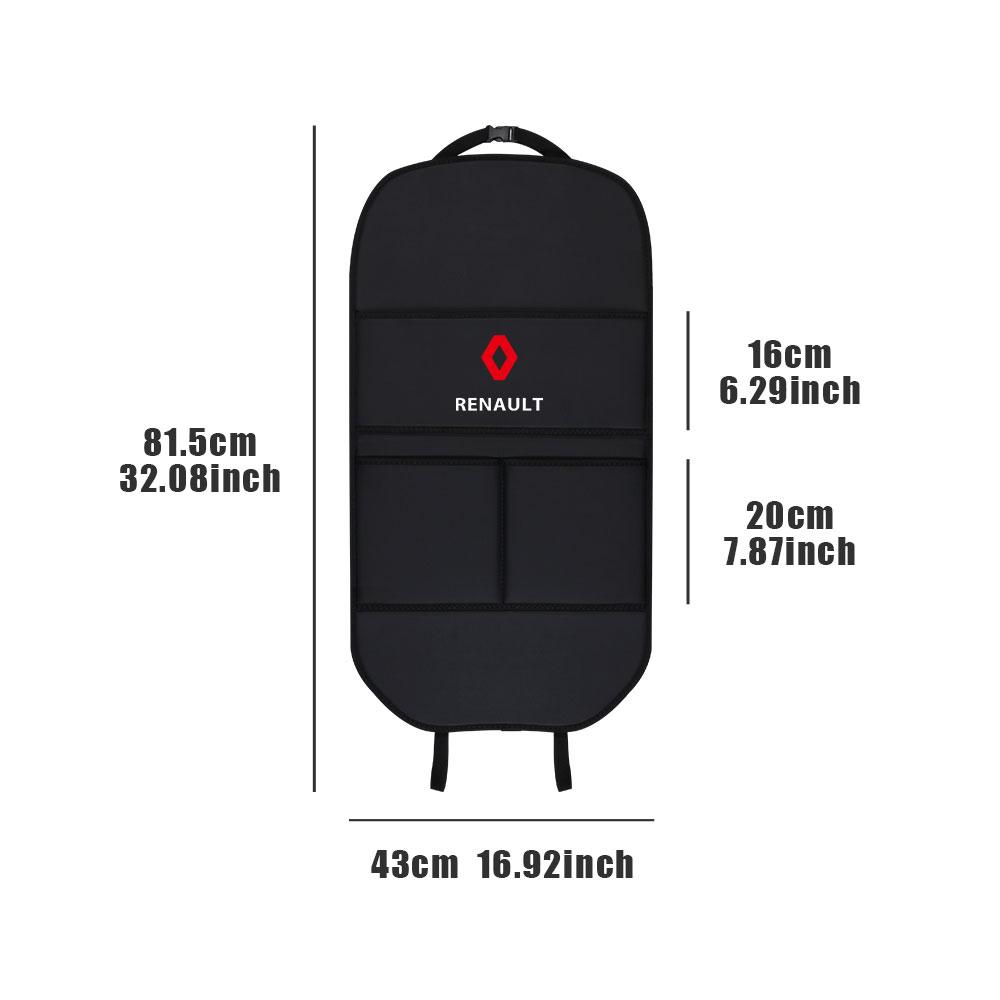 Car Seat Back Protector Anti-kick Wear Storage Bag For Renault DACIA Scenic Loguna Duster Zoe Captur Megane 3 Clio Arkana Twingo Y333
