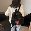 Bear Backpack Corduroy Student Schoolbag Women Cartoon Backpack