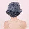 Женские модные синтетические пушистые парики с боковой челкой женские короткие вьющиеся черные седые волосы парики из высокотемпературного волокна