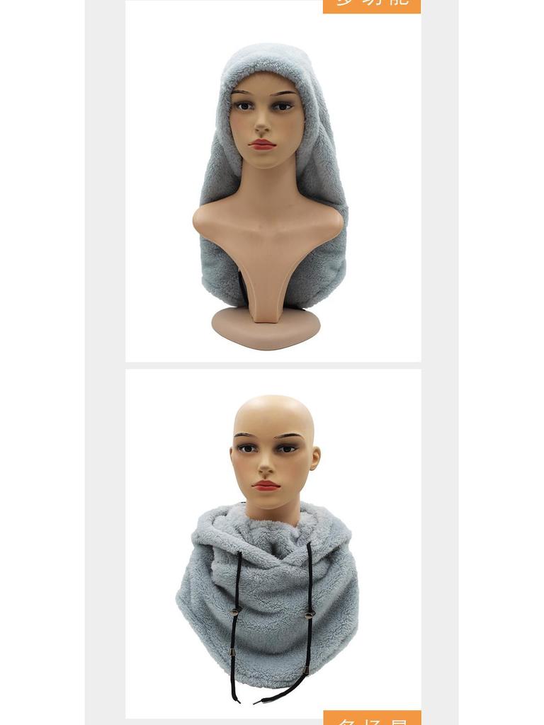 Зимняя шапка из арктического флиса для велоспорта и катания на лыжах: Ветрозащитный, Защищающий от холода капюшон и манишка