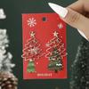 Christmas Colorful Christmas Tree Earrings with Diamonds, Star Earrings, Women's Niche Rhinestone Alloy Stud Earrings Ornament