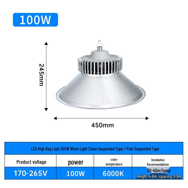 LED High-Power Industrial Fin Pendant Light