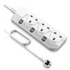 British 13A Power Strip with Independent Switches and UK/HK Sockets