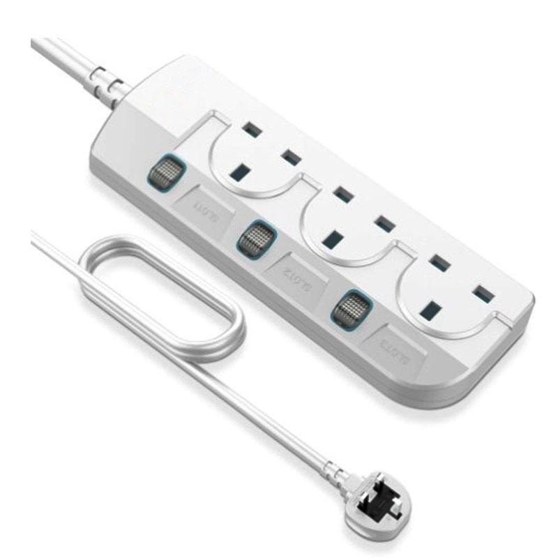 British 13A Power Strip with Independent Switches and UK/HK Sockets