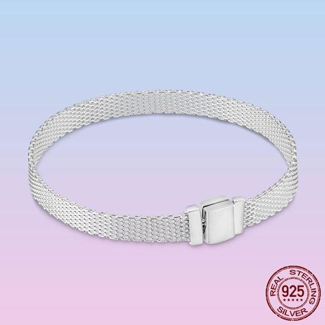 Элегантный браслет Pulseira из стерлингового серебра 925 пробы, браслет-цепочка в виде змеи бесконечности для женщин, оригинальный подарок в виде бусин с подвесками
