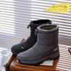 Men's Winter Anti-Slip Snow Boots - Water-Resistant, Warm, Thick Plush Cotton, Mid-Tube.