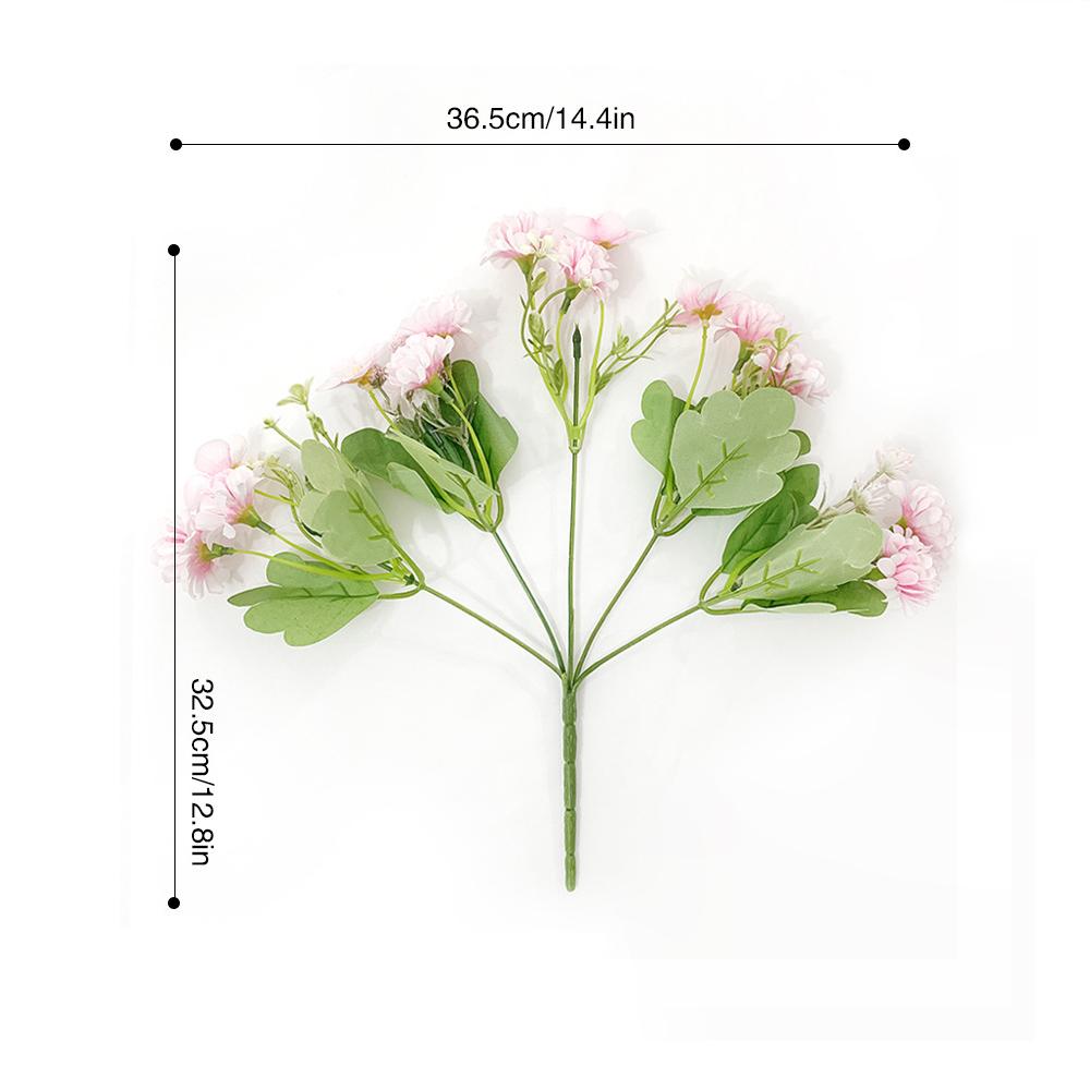 Mini Ball Daisy Bouquet Artificial Flowers Wedding Handheld Bouquet Photography Props Floral Art Home Decor Fake Flowers