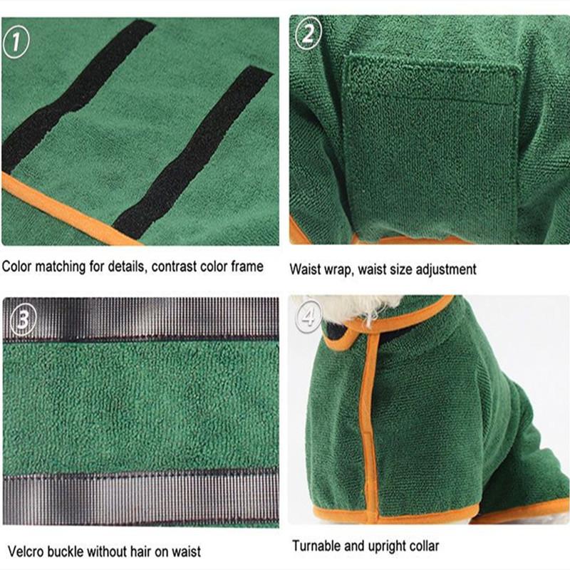 Банное полотенце для домашних животных, халат из микрофибры для собак, впитывающее полотенце для кошек, товары для домашних животных