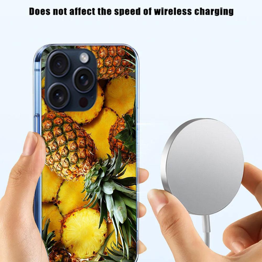 Harvest Pineapple Clear Phone Case For Iphone 17 Air 16 Pro Max 15 Pro 14 Plus 17E 16E 11 13 12 Mini Cover Cases Fundas Cell TPU