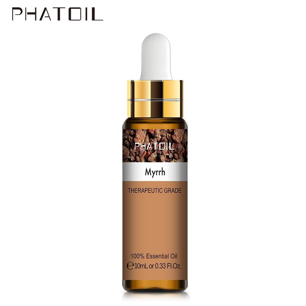 PHATOIL Myrrh Pure Essential Oil for Refreshing Boost Immunity Relieve Stress Sterilization 5ml/10ml/15ml/30ml/100ml Myrrh Aroma Oil