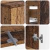 2 piece Bathroom Cabinet Set DELFT Reclaimed Wood Engineered Wood