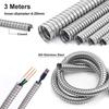 Inner Diameter 4-20mm 304 Stainlesss Steel Corrugated Pipe Wire Line Cable Conduit Protect Hose Tube Length 3 Meter