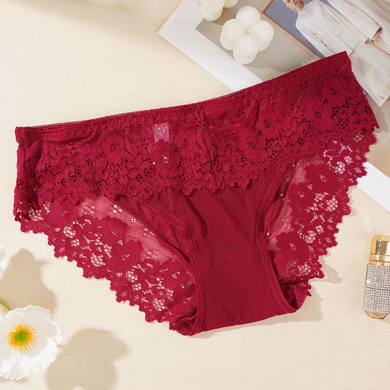 Женские сексуальные кружевные сетчатые трусики с низкой талией, полупрозрачные дышащие трусы-бикини, женское бесшовное нижнее белье
