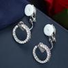 Small Round Circle Earrings Rhinestone Ear Clips On Earrings Without Piercing No Ear Hole
