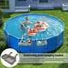 Poolside Storage Basket with Cup Holder Large Capacity Hollow Design Above-Ground Pool Toy Holder Versatile Storage Organizer
