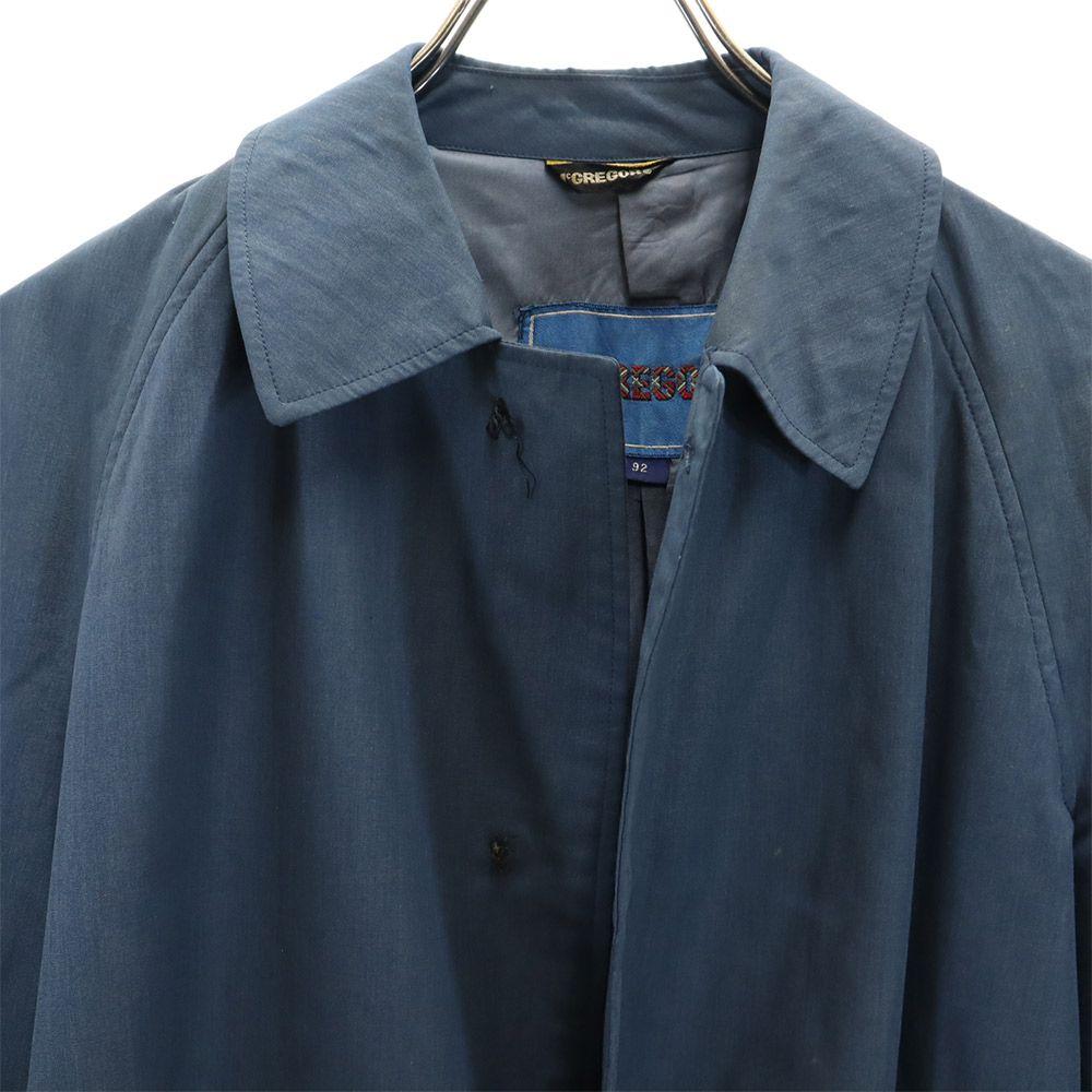 McGregor Пальто 90-х с длинным рукавом, воротником из нержавеющей стали, 92, темно-синее, система, старое винтажное, мужское, б/у