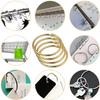 12PCS Rust Proof Bathroom Curtain Rings Circular Curtain Hang Holder  Shower Curtains