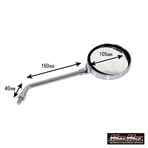 Зеркало мотоциклетное KAWASAKI типа Z2 зеркало 10 мм длинная ножка хромированное 2 штуки