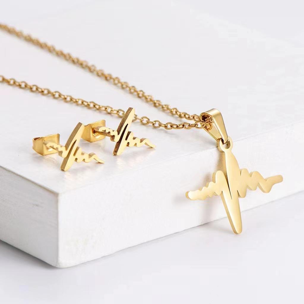 Ожерелье Женский стиль Ключица Цепочка Темперамент Серьги Подвеска Гальванопокрытие Южная Америка Африка