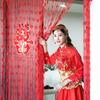 Creative Heart-Shaped Curtain: Romantic Korean-Style Wedding Decoration for Doors and Windows