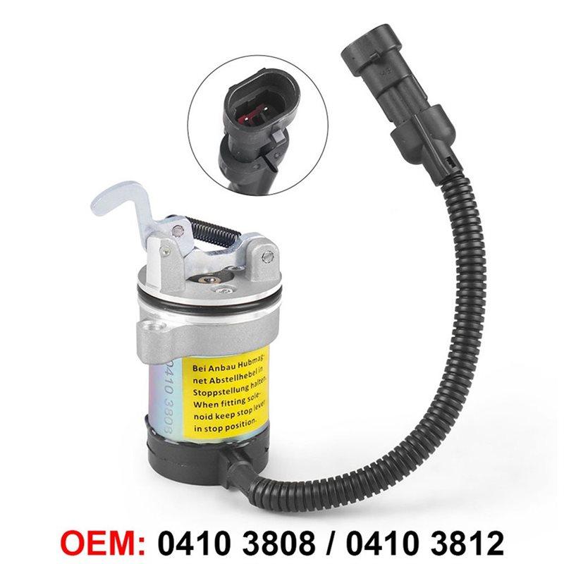 A11M-For Deutz F3L F3M F4L F4M 1011 2011 Engine 12V Fuel Shut Off Solenoid 04103808 04103812 6889272 240-22121 Stop Solenoid