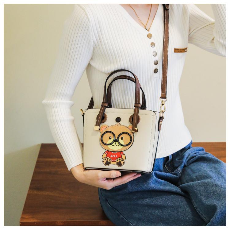 Contrast Color Cute Tote Bag, Large Capacity Fashion Choice.