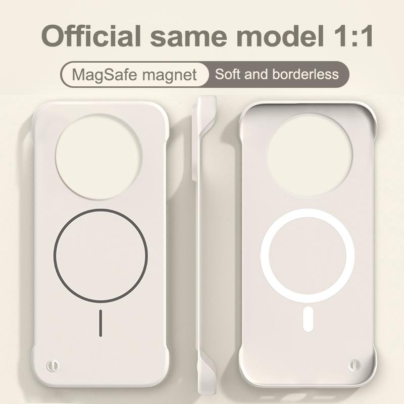 Ультратонкий безрамочный магнитный чехол для Redmi 14C Magsafe Беспроводная зарядка Жесткий ПК Матовый Ударопрочный Чехол для POCO C75 Накладка