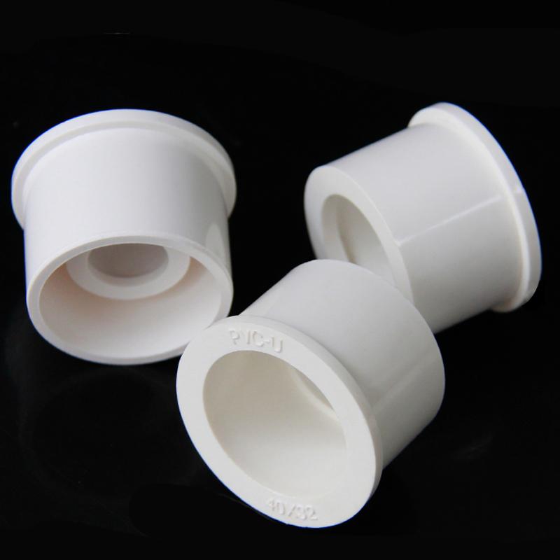 5Pcs/Lot I.D 20/25/32/40/50/63mm PVC Bushing Reducer Connector White PVC Pipe Joints Garden Water Supply Tube Reducing Union