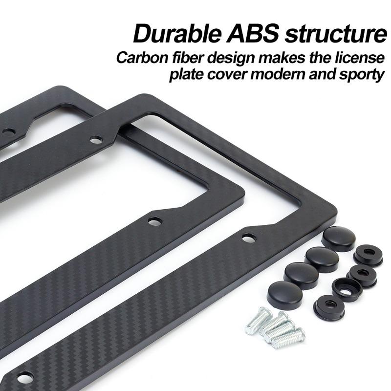 1/2 шт. Новый универсальный кронштейн для номерного знака автомобиля, держатель рамки номерного знака из углеродного волокна с набором винтов, автомобильные аксессуары