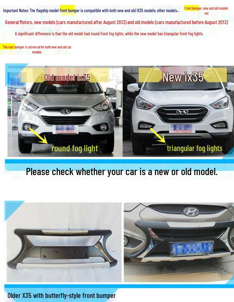 Защитные накладки на бампер Hyundai ix35 (2010-2017): Специфические модификации передней и задней части