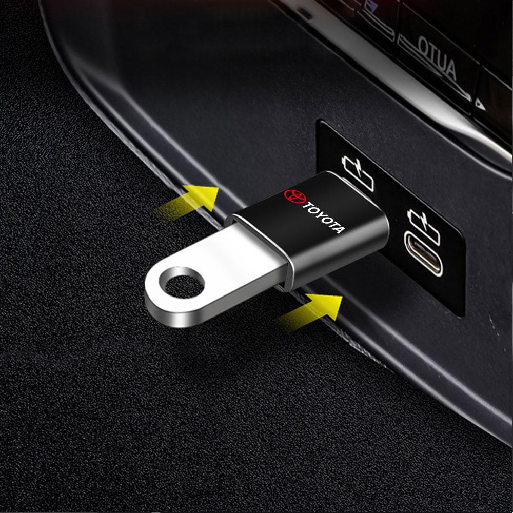 OZMR2 1 шт. USB на Type-C OTG Адаптер USB Female Конвертер Зарядное устройство для телефона Для Toyota Fortuner Chr Prius Hiace Verso Yaris Trd Corolla