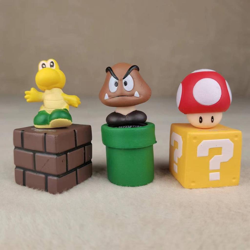 5Pcs/Set Super Marios Action Figure Model Doll Cake Decoration Car Ornaments Anime Peripherals Children Toys