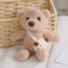 Adorable Plush Backpack Bear Keychain Cute Fluffy Stuffed Doll Pendant