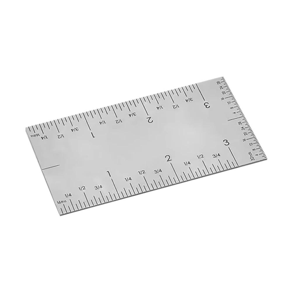 Finish Square Edge Ruler Precision Woodworking Ruler Versatile 3inch Pocket Ruler Tool