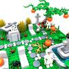 Moc Small Particle Diy Assembly Ghost Cemetery Scene Ornaments Toy Building Blocks Horror Theme Room Decorations