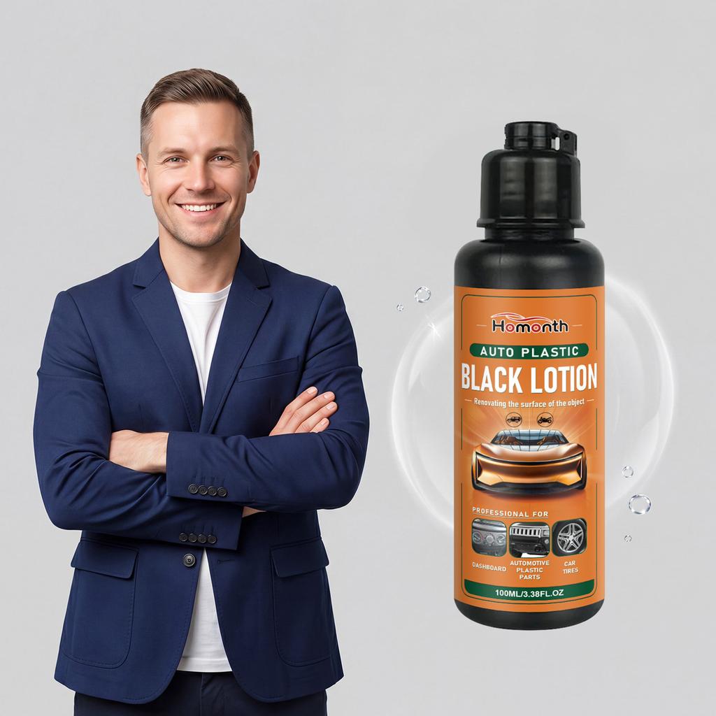 100ML Effective CarInterior Cleaner Plastic Care Auto Plastic Black Lotion Safe Auto Detailing Supplies for Car Interior