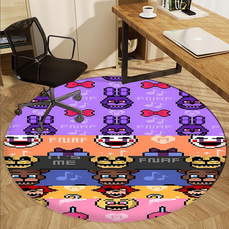 Круглый коврик с рисунком Five Nights at Freddy's, коврик для помещений/улицы, для пикника, игровой комнаты, спальни, офиса, гостиной, ковер для домашнего декора, подарок на день рождения
